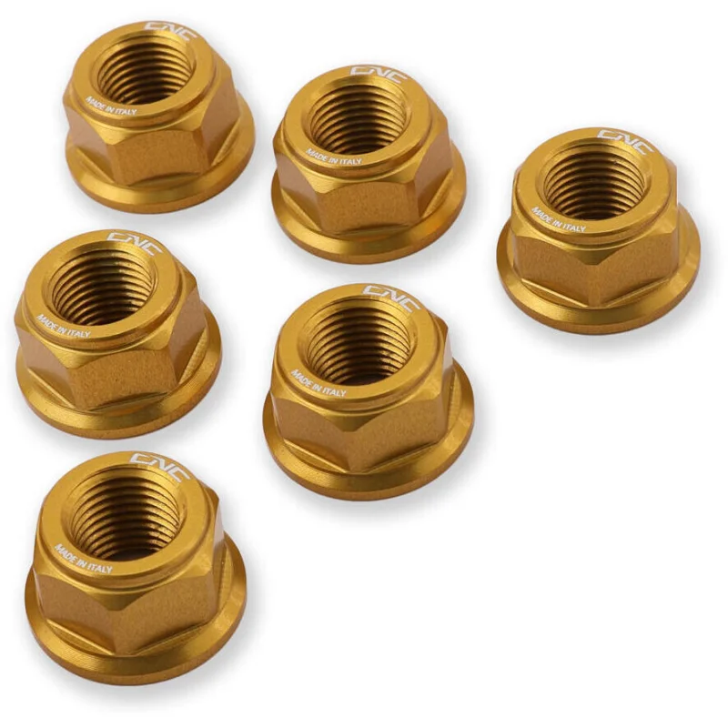 Crown nuts DA387 M10x1.25 CNC Racing Gold Offerta Del Giorno