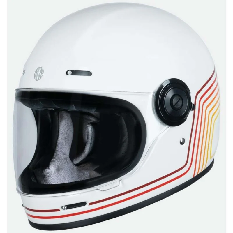Custom Full Face Motorcycle Helmet Origine VEGA Sunrise Red White Prezzo Ridotto