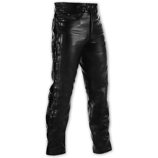 Solo Oggi Custom Genuine Leather Motorcycle Pants A pro-Model Legend Black