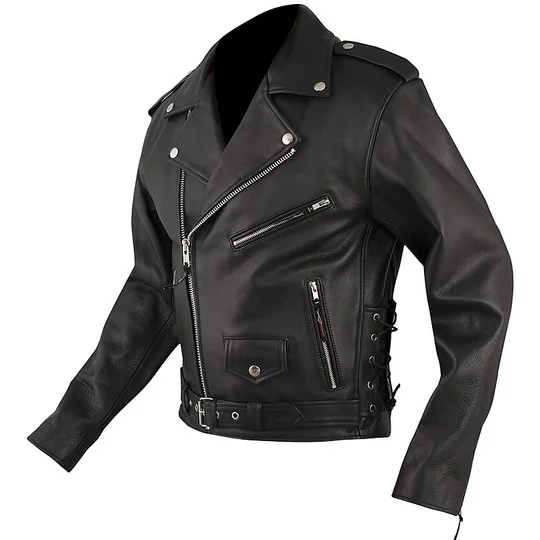 Custom Jacket In Full Grain Leather A-Pro Model Black Lace Di Tendenza