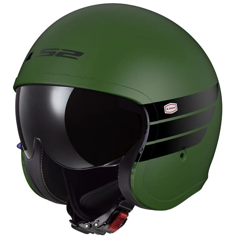 Pagamento Sicuro Custom Jet Motorcycle Helmet Ls2 OF599 SPITFIRE 2 RETRO' Matt Military Green
