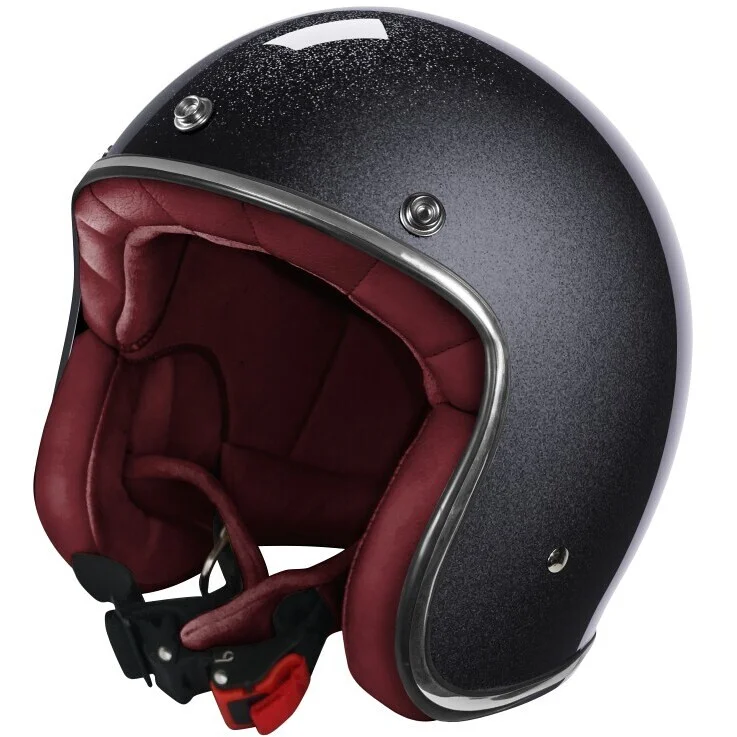 Custom Jet Stormer QUARTZ GLITTER Black Pearl Motorcycle Helmet Consegna Rapida