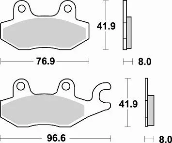 Spedito Oggi P30725 - COPPIA PASTIGLIE FRENO PAD SINTERED BRAKING DINK BURGMAN 400