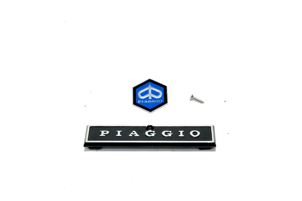 5783 - KIT TARGHETTA+SCUDETTO+VITE PER MASCHERINA VESPA PX-PE Offerta