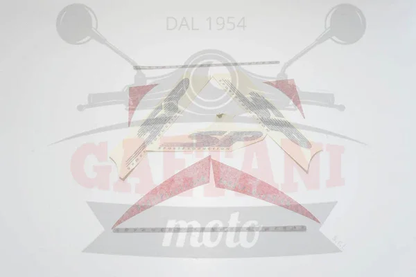 57635200E2 - KIT TARGHETTE ADESIVI ROSSO/GRIGIO ORIGINALE GILERA RUNNER Spedizione Espresso