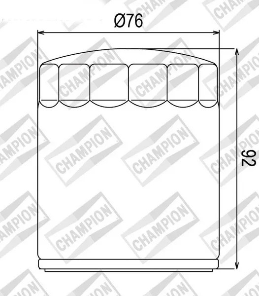 100609565 - Filtro olio Champion COF071c Harley Davidson 1340-1450 Reso Gratuito