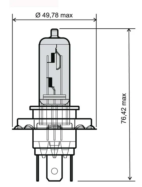 246510055 - LAMPADINA BIANCA H4 12V 60/55W Non Perdere