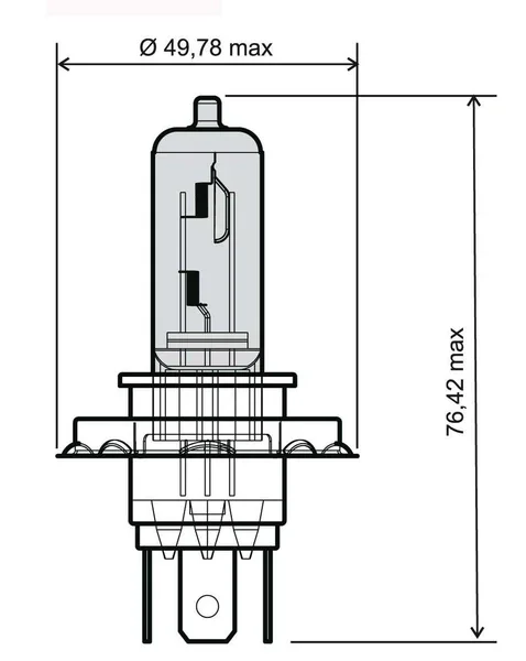 246510065 - LAMPADINA BIANCA H4 12V 35/35W Prezzo Scontato