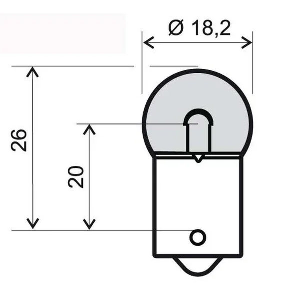 246510215 - LAMPADINA ARANCIONE 12V-10W BA15S G18 Promozione