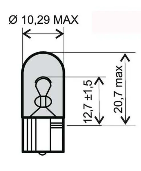 246510265 - Lampadina bianca 12V 3W T10 Solo Oggi
