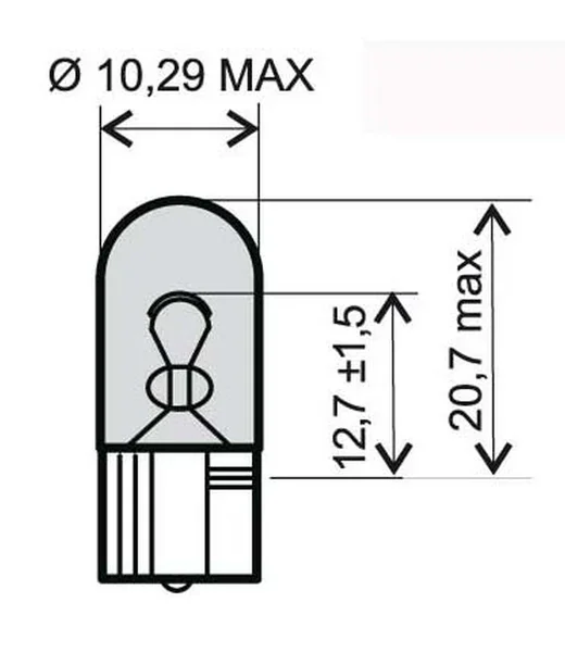246510285 - LAMPADINA BIANCA 12V 5W T10 Occasione