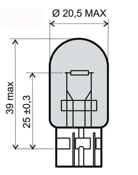 246510395 - LAMPADINA ARANCIO 12V 21W T20 Occasione