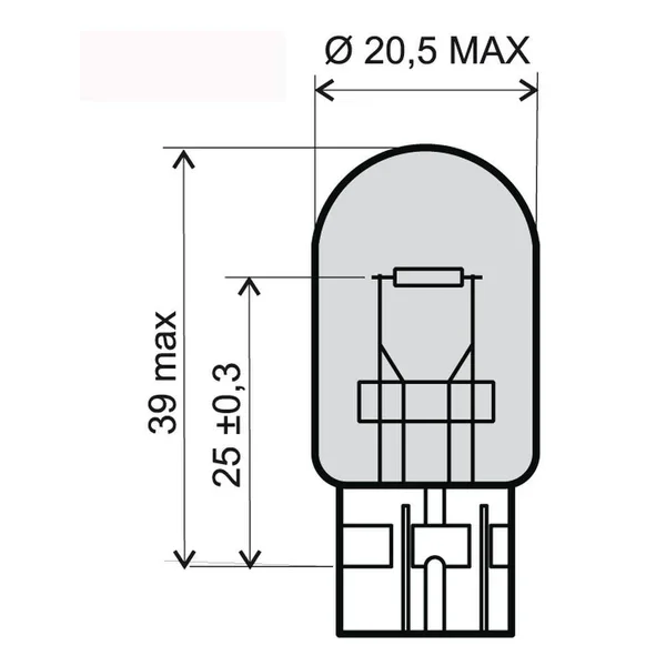 201754 - LAMPADA TUTTO VETRO -HERT- 12V-5/21W T20-HONDA (C10) Miglior Prezzo