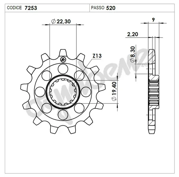 Ultimissimo Modello 367253014 - PIGNONE 14 DENTI RM-Z 250