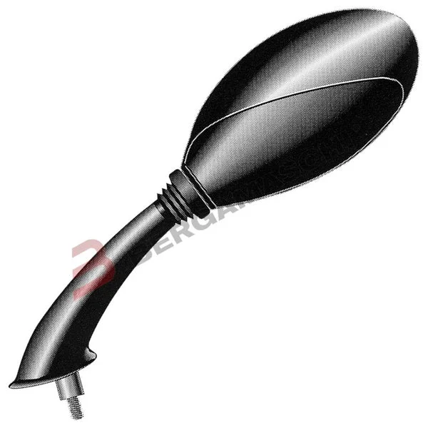 E221514 - SPECCHIO DESTRO -OKYAMI-NERO VESPA ET2-ET4 Professionale