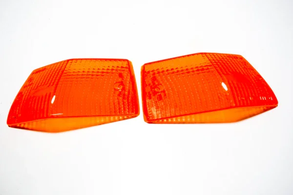 Reso Gratuito RP276 - COPPIA VETRI FRECCE POSTERIORI ARANCIONI VESPA PX 125-150-200