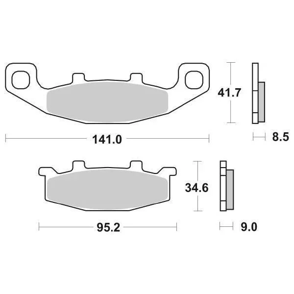 Consegna Rapida 6565970 - SERIE PASTIGLIE FRENO - SBS 597 HF (ORGANICA) KAWASAKI GPX750R ANTERIORE