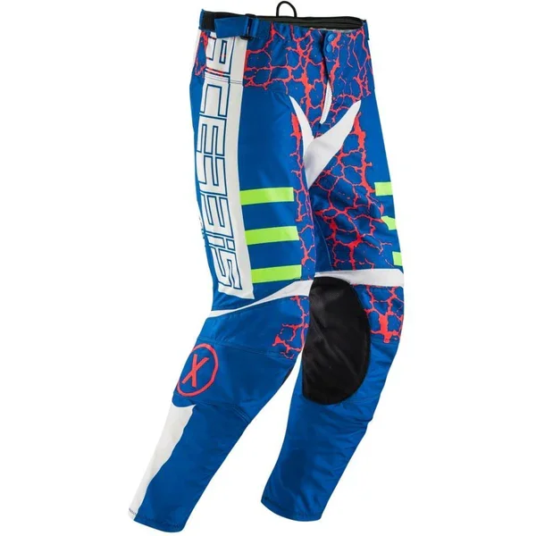 0022437344034 - PANTALONE ACERBIS MX AVENGER PANTS ROSSO/BLU -TAGLIA: 34- Compra Oggi Stesso