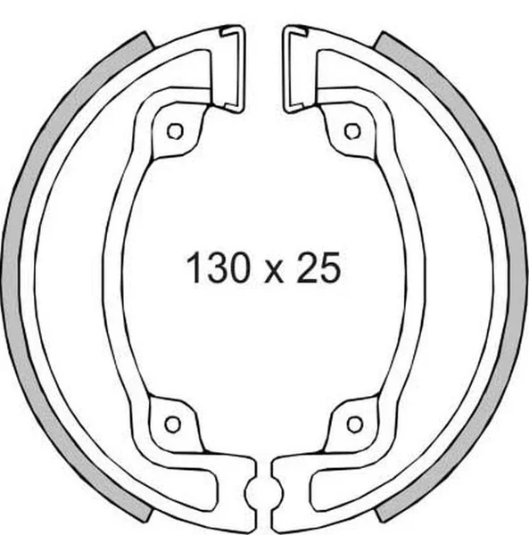 Sconto 225120400 - COPPIA GANASCE FRENO POST. -RMS- HONDA CN 250 / HEXAGON 250