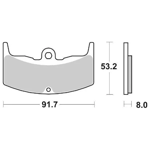 6565520 - COPPIA PASTIGLIE FRENO ANTERIORI -SBS 552 HF (ORGANICA)-HONDA VTCBX VF 250 -400 -550 Professionale