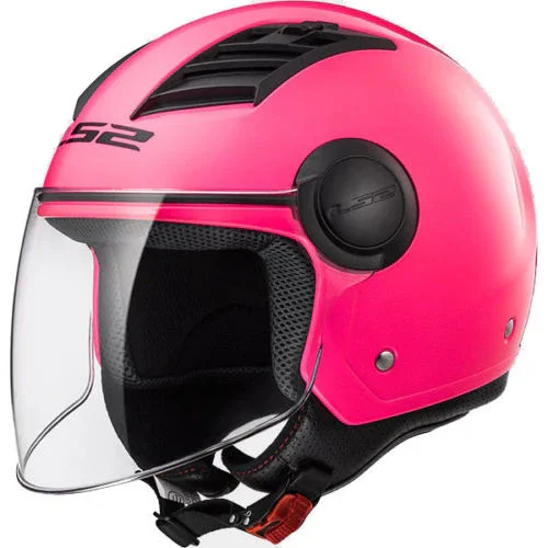 305625014S - CASCO LS2 JET OF562 AIRFLOW GLOSS PINK LONG TAGLIA S Offerta Speciale