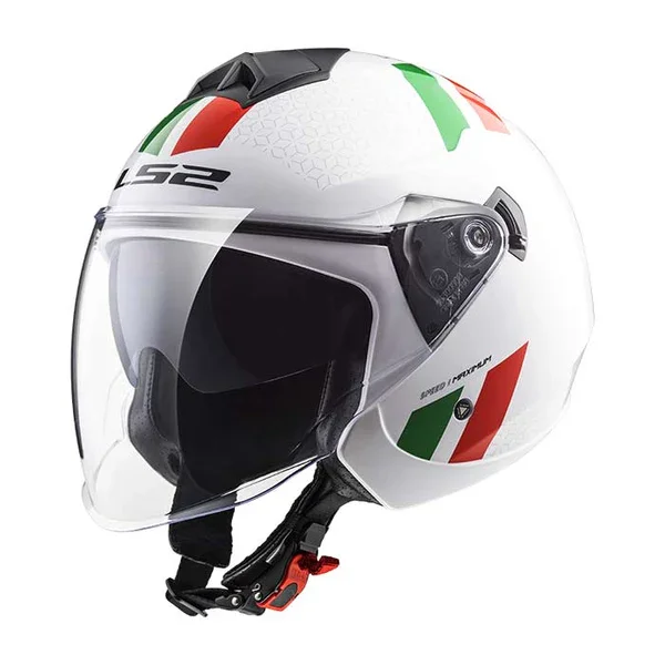 Ultima Occasione 305732102L - CASCO LS2 JET OF573 TWISTER GREEN RED GLOSS TAGLIA L