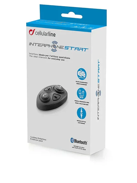 BTSTART - INTERPHONE SLIM START BLUETOOTH -CELLULARLINE- PER MOTO E SCOOTER Ultime Pezzi