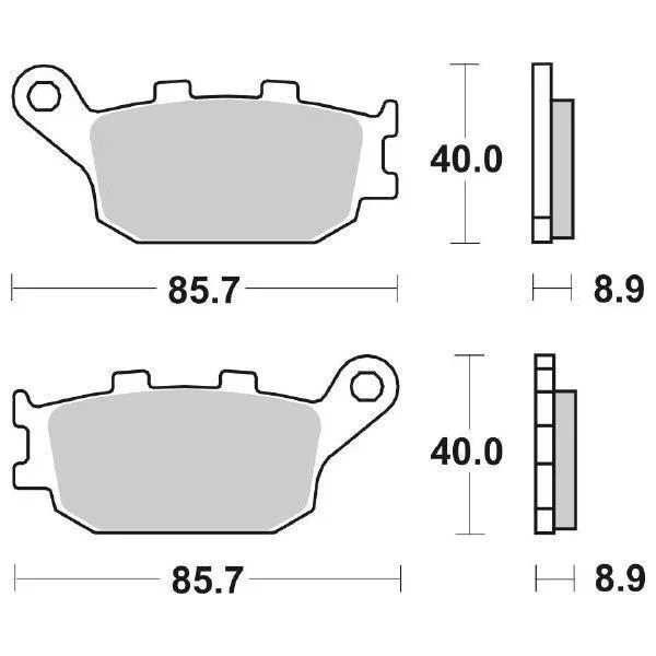 6566576 - SERIE PASTIGLIE FRENO POSTERIORI SBS657LS Spedito Oggi