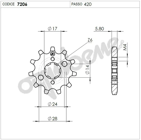 Prezzo Basso 367206Z15 - PIGNONE 15 DENTI RX-SX 50