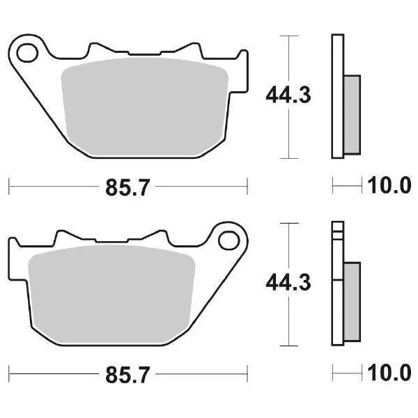 6568086 - SERIE PASTIGLIE FRENO POSTERIORI SBS808LS XL 883-1200 Offerta