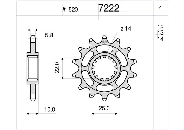 367222Z13 - PIGNONE 13 DENTI TM EN 450 F 2007 Super Prezzo