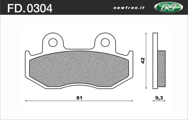 FERFD0304 - PASTIGLIE FRENO ANTERIORI NEWFREN HONDA CH 125 SPACY 1994 > DYLAN 125 2001> NES 125-150 @ 2000 >PSi 125 -150 2006 > Pagamento Sicuro