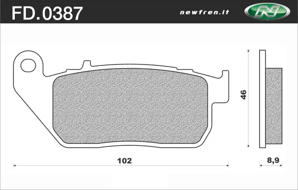 Bestseller FERFD0387S2 - PASTIGLIE FRENO ANTERIORE SINTERIZZATE PERFORMANCE NEWFREN HARLEY DAVIDSON XL 883 SPORSTER 2004>2005 XL 1200 C-R 2004>2005