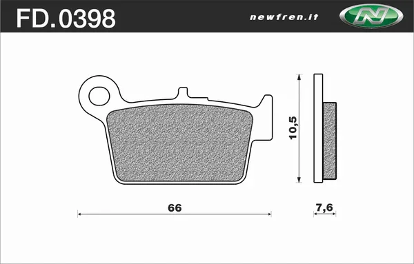 Non Perdere FERFD0398 - PASTIGLIE FRENO POSTERIORE NEWFREN BETA ALP 125 4 TEMPI 2006 AL 2008RR 50 SUPERMOTARD DAL 2008 RR 125 4 TEMPI 2005 AL 2006