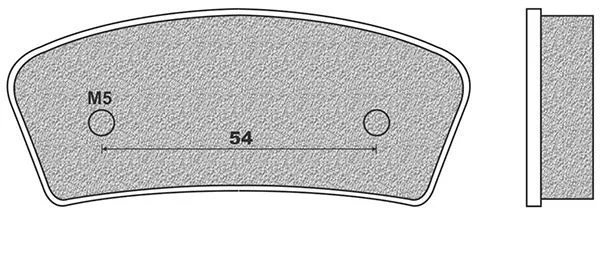 Economico FERFD0180 - PASTIGLIE FRENO POSTERIORI NEWFREN KART INTERASSE FORI 54MM DIAMETRO 5MM