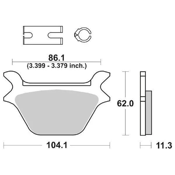 6566690 - COPPIA PASTIGLIE FRENO SBS 669 HF (ORGANICA) HARLEY FLHT 1340 POST Sconto