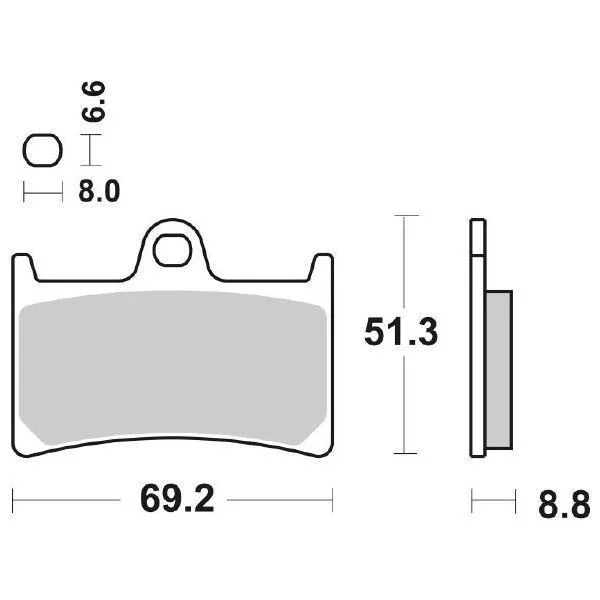 6566345 - SERIE PASTIGLIE FRENO SBS634HS T-MAX 500 2008>2011 Scelto Dai Clienti