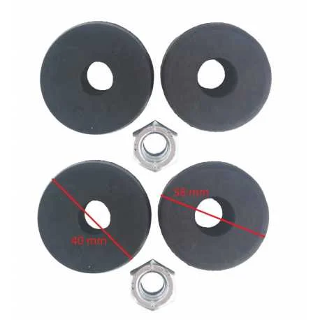 Kit gommini silent block ammortizzatori anteriori AIXAM MICROCAR LIGIER Ultimissimo Modello