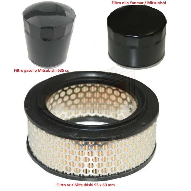 Kit filtro aria olio gasolio MITSUBISHI CASALINI M14 prima serie Offerta Limitata