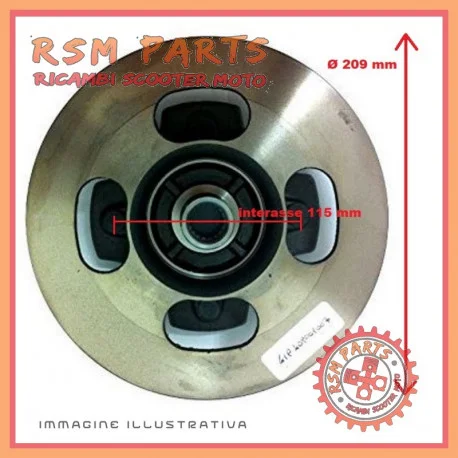 Prezzo Di Fabbrica Disco freno con mozzo Ø 209 ORIGINALE CMC CARLETTI GIPSY