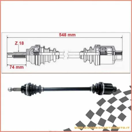 Scelto Dai Clienti Doppio giunto semiasse completo 548 mm LIGIER
