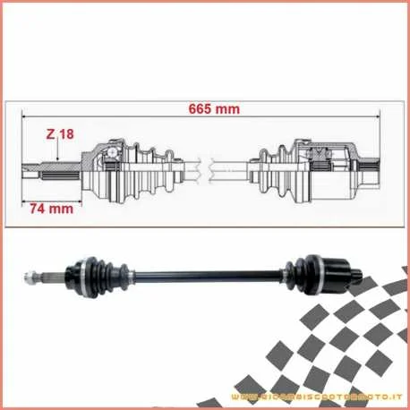Affare Doppio giunto semiasse completo 665 mm LIGIER