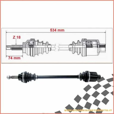 Doppio giunto semiasse destro completo 534 mm LIGIER Nuovo Arrivo