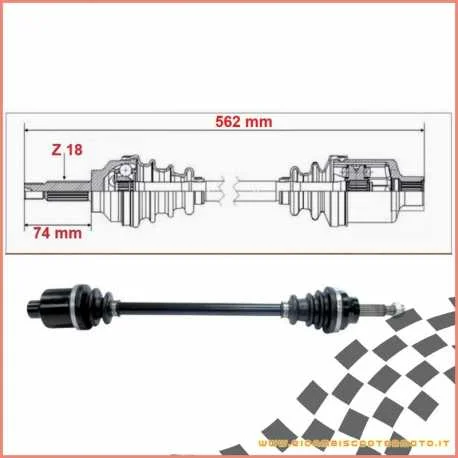 Doppio giunto semiasse sinistro completo 562 mm MICROCAR Professionale