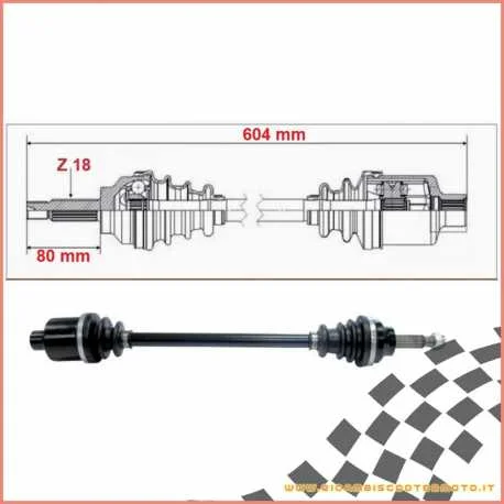 Doppio giunto semiasse sinistro completo 604 mm JDM Consegna Rapida