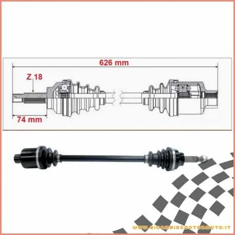 Doppio giunto semiasse sinistro completo 626 mm LIGIER Super Prezzo