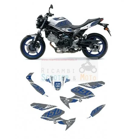 Occasione Imperdibile Kit Decalco Grafiche Adesivi Grigio Bianco Suzuki Sv 650 / Abs