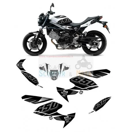 Sconto Kit Decalco Grafiche Adesivi Nero Bianco Suzuki Sv 650 / Abs (2008-2013)