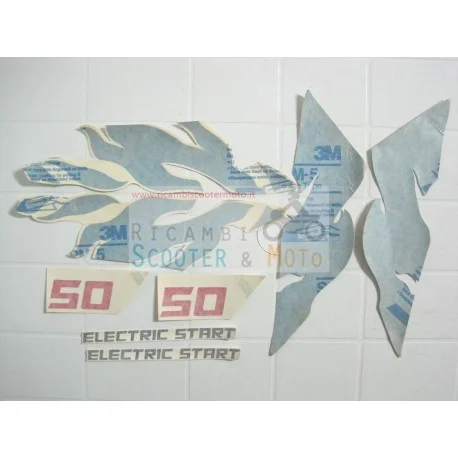 Serie Decalco Adesivi Fiancate Originale Aprilia Tuareg 50 Et 50 1987 Subito Disponibile