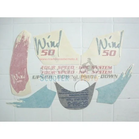 Ultimissimo Modello Serie Decalco Adesivi Fiancate Originale Aprilia Tuareg Wind 50 1988